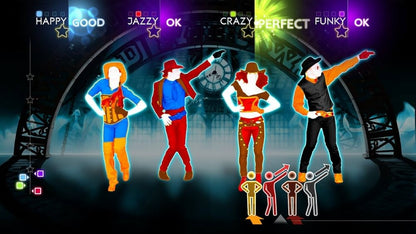 Just Dance 4 rhythm dance party video game featuring energetic choreography popular music tracks multiplayer modes and fun motion controlled gameplay for players of all ages gameplay