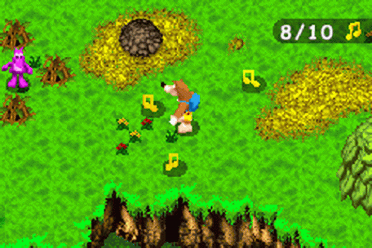 Banjo Kazooie Grunty's Revenge Game Boy Advance GBA video game featuring action platforming gameplay Banjo and Kazooie adventure colorful worlds enemy battles puzzle solving collectible items and classic handheld Nintendo gameplay retro video game collection collectible gaming appeal gameplay