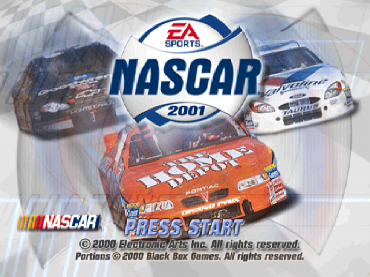 NASCAR 2001 – PlayStation 1 (PS1) retro racing game title page
