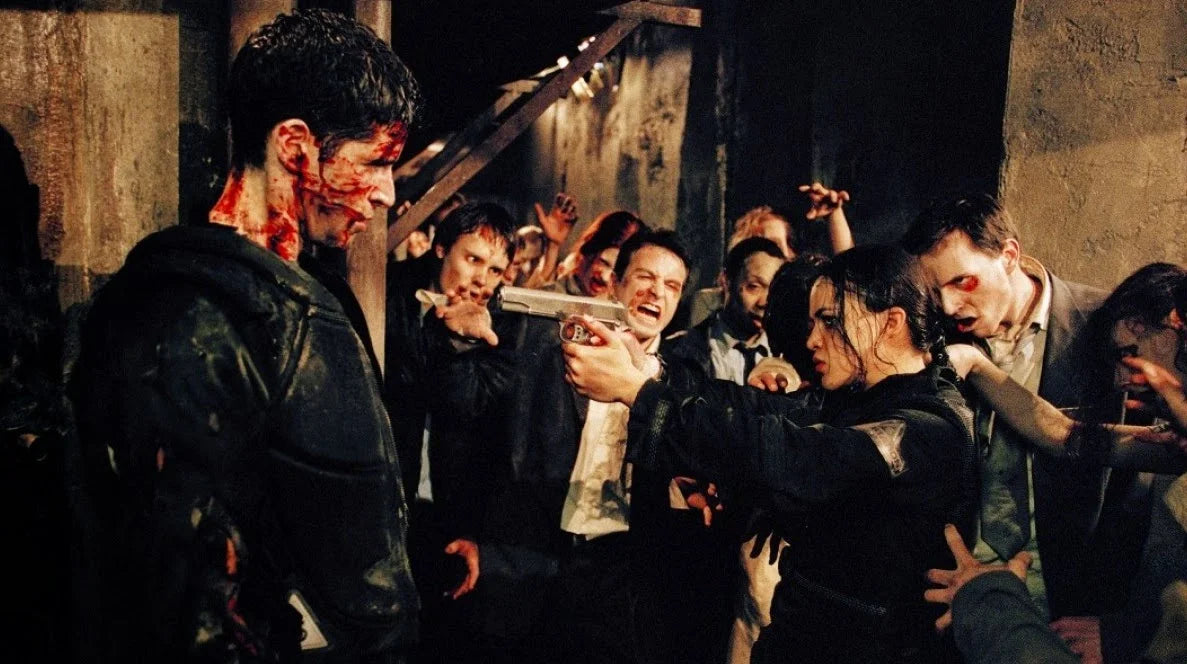 Resident Evil PSP Movie PlayStation Portable UMD video, live-action horror film adaptation, survival horror franchise, Sony PSP movie release screenshot