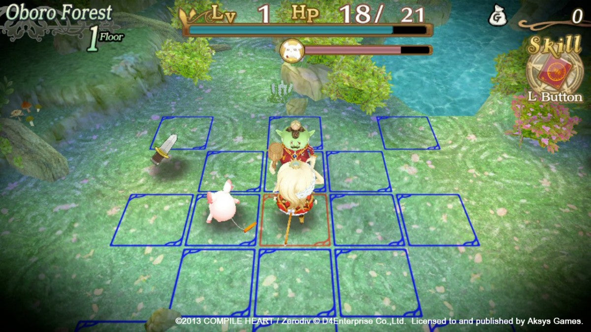 Sorcery Saga The Curse of the Great Curry God PlayStation Vita video game, roguelike RPG, anime-style adventure, turn-based dungeon gameplay screenshot