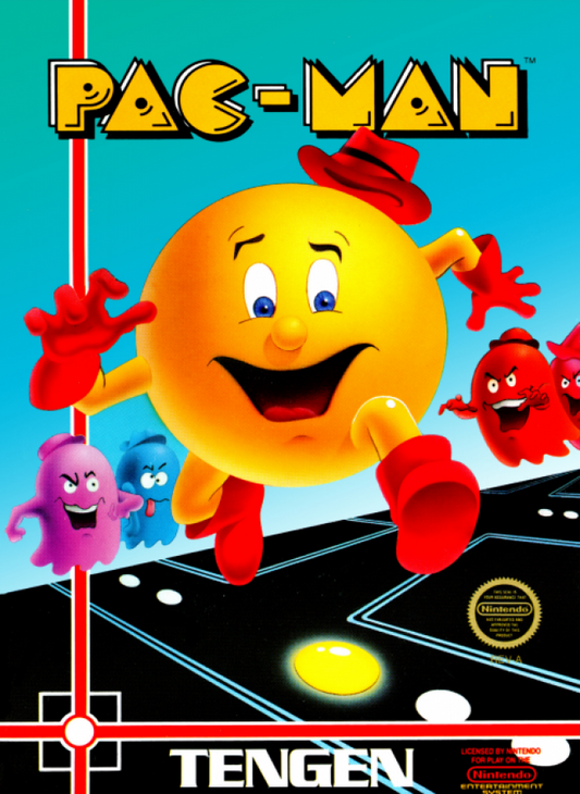 Pac-Man [Tengen][Black Cart] cover art for Nintendo Entertainment System (NES) video game