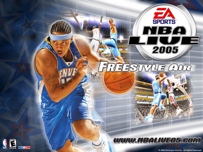 NBA Live 2005 title screen for Xbox (XBOX) video game 