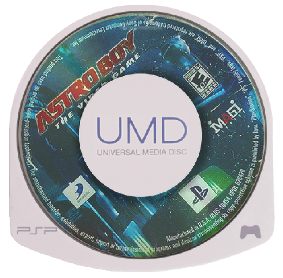Astro Boy The Video Game PlayStation Portable PSP for action platforming video game fans featuring fast paced side scrolling gameplay flying combat powerful robot abilities anime inspired adventure boss battles futuristic environments classic Osamu Tezuka character collectible gaming appeal UMD disc