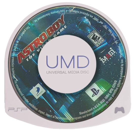 Astro Boy The Video Game PlayStation Portable PSP for action platforming video game fans featuring fast paced side scrolling gameplay flying combat powerful robot abilities anime inspired adventure boss battles futuristic environments classic Osamu Tezuka character collectible gaming appeal UMD disc