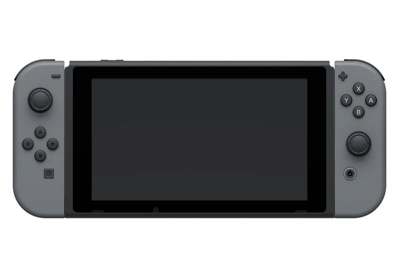 Joy-Con Gray Official Loose controller featuring wireless motion controls, HD rumble, and Nintendo Switch compatibility on a switch console (not included)