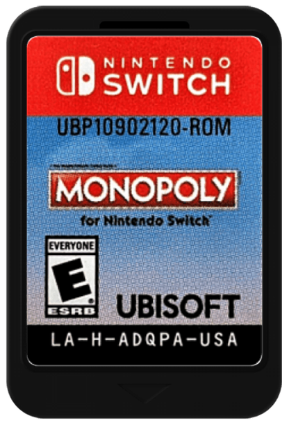 Monopoly cartridge for Nintendo Switch (NS) video game