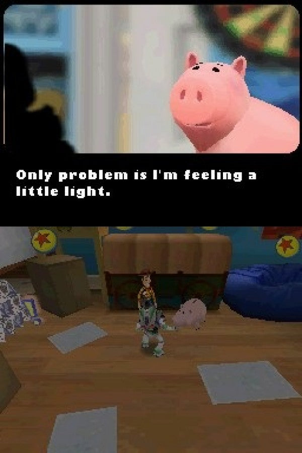 Disney Pixar Toy Story 3 The Video Game Nintendo DS video game, action adventure, movie tie-in gameplay, family-friendly handheld console title gameplay screenshot