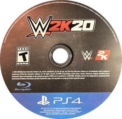 WWE 2K20 PlayStation 4 PS4 for retro video game enthusiasts featuring professional wrestling gameplay authentic WWE Superstars and Legends signature moves realistic ring action MyCAREER mode creation suite showcase matches multiplayer competition and collectible gaming appeal disc 