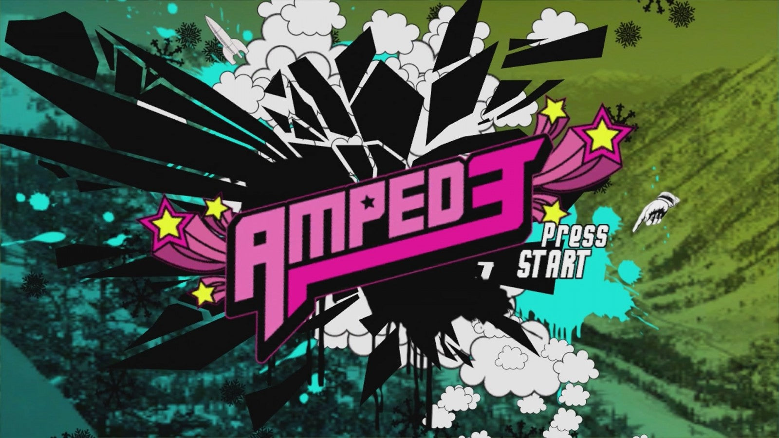 Amped 3 title screen for Xbox 360 (X360) video game