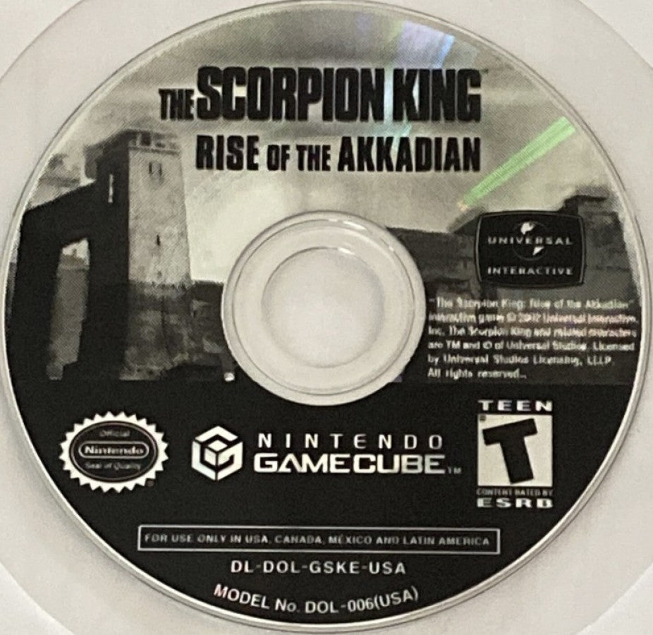 The Scorpion King: Rise of the Akkadian disc for Nintendo GameCube (GC) action adventure video game