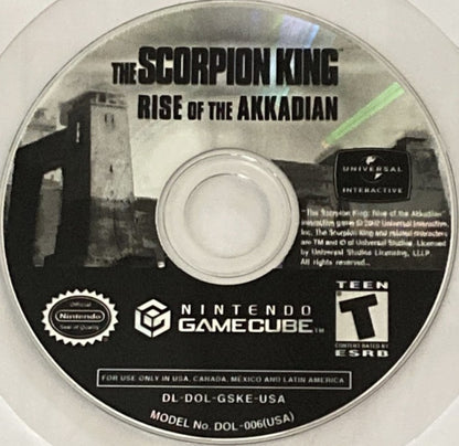 The Scorpion King: Rise of the Akkadian disc for Nintendo GameCube (GC) action adventure video game