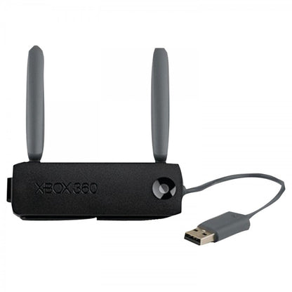 Xbox 360 Wireless N Networking Adapter Microsoft official accessory connect Xbox 360 console to Wi-Fi network online gaming capability front
