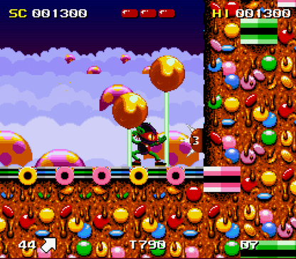 Zool Ninja of the Nth Dimension gameplay image for Super Nintendo Entertainment System (SNES) retro video game