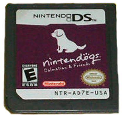 Nintendogs Dalmatian and Friends Limited Edition Nintendo DS pet simulation video game featuring Dalmatian Boxer German Shepherd Golden Retriever puppies touch screen training microphone voice commands Bark Mode virtual pet cartridge