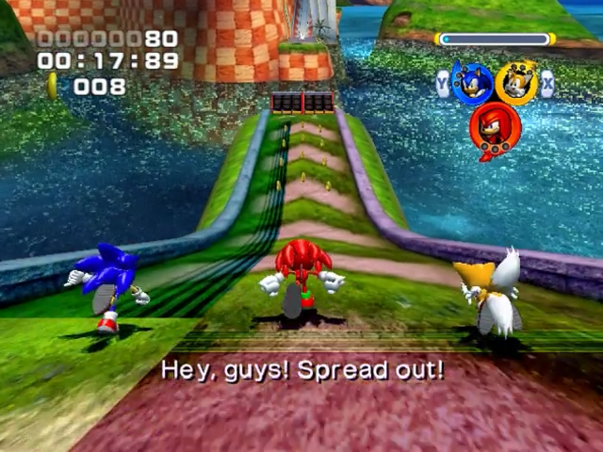 Sonic Heroes [Player's Choice] gameplay for Nintendo GameCube (GC) 3D platforming action video game 
