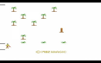 Riddle of the Sphinx retro Atari 2600 video game featuring puzzle adventure gameplay, ancient Egypt exploration, treasure hunting and classic Atari action - title screen