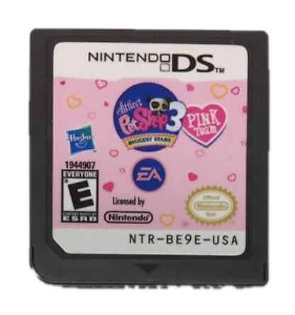 Littlest Pet Shop 3: Biggest Stars: Pink Team cartridge for Nintendo DS (DS) pet care simulation video game