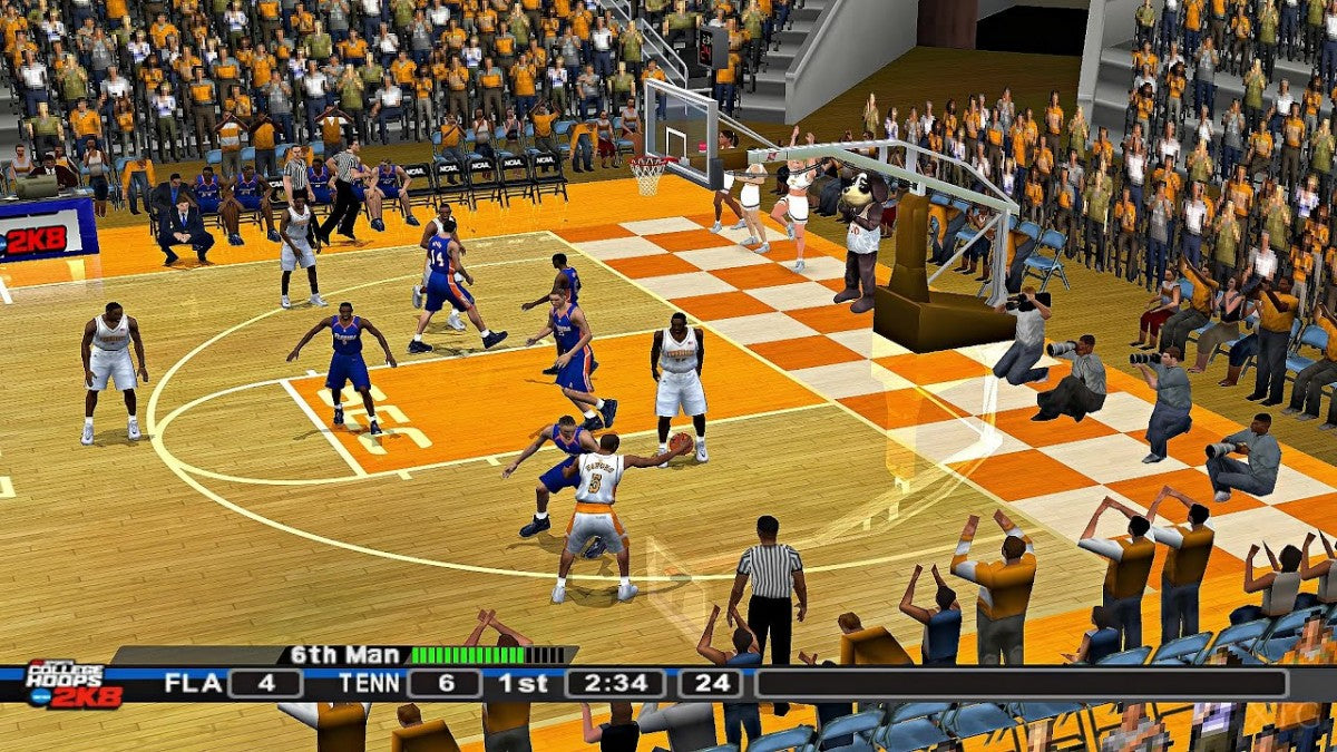 College Hoops 2K8 gameplay for Playstation 2 (PS2) sports video game