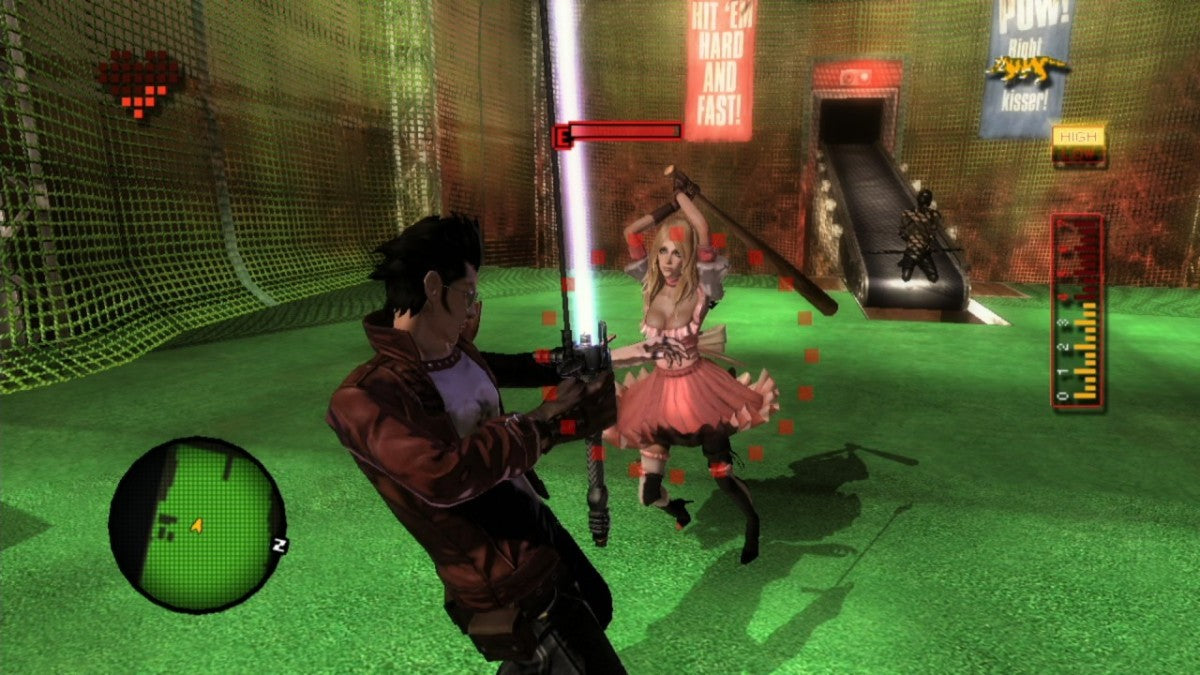 No More Heroes Heroes’ Paradise gameplay for PlayStation 3 game featuring stylized hack-and-slash action and over-the-top combat gameplay 
