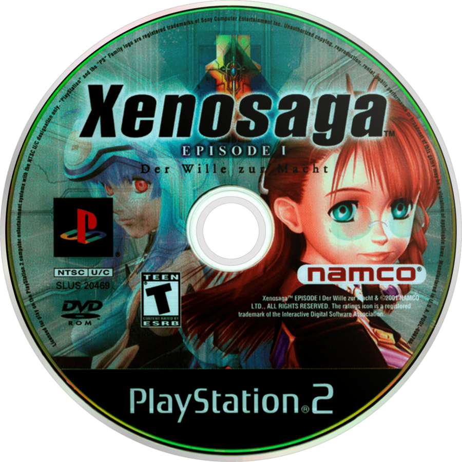 Xenosaga Episode I: Der Wille zur Macht – PlayStation 2 (PS2) video game disc, JRPG.