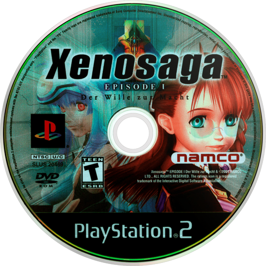 Xenosaga Episode I: Der Wille zur Macht – PlayStation 2 (PS2) video game disc, JRPG.