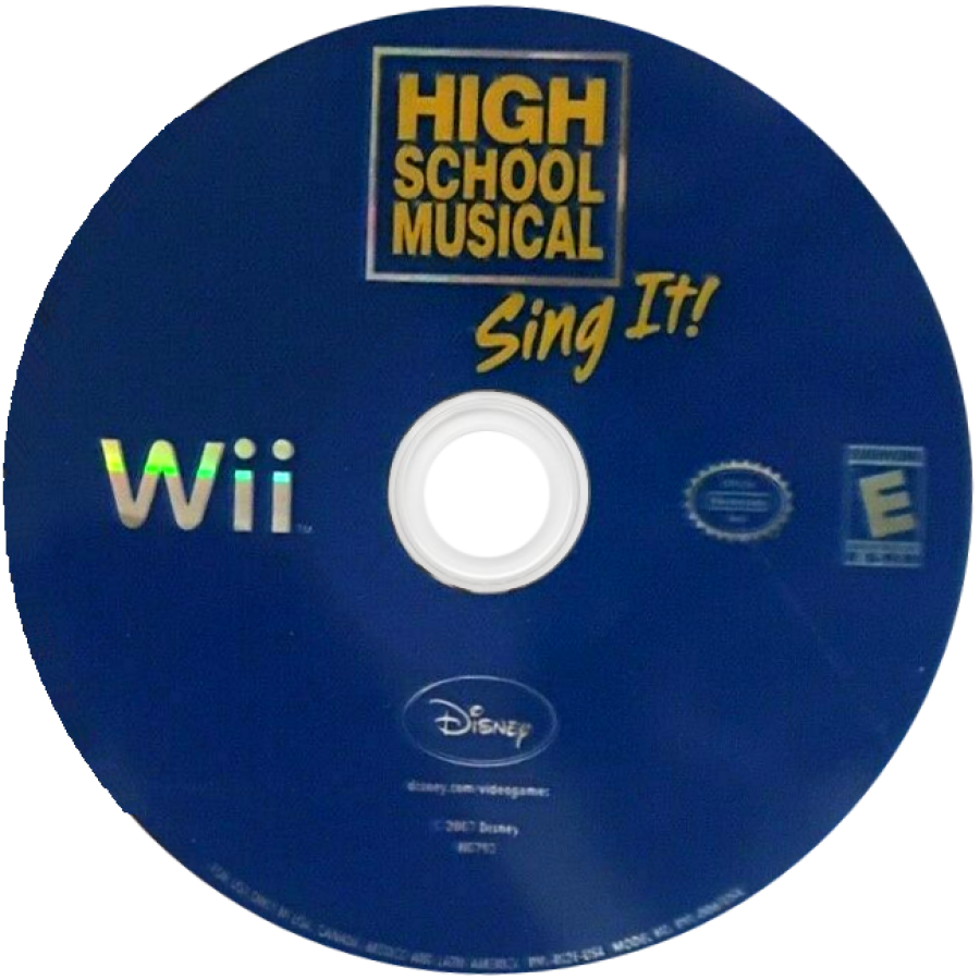 High School Musical Sing It Wii game featuring karaoke-style rhythm gameplay, popular songs from the High School Musical series, and family-friendly party fun disc