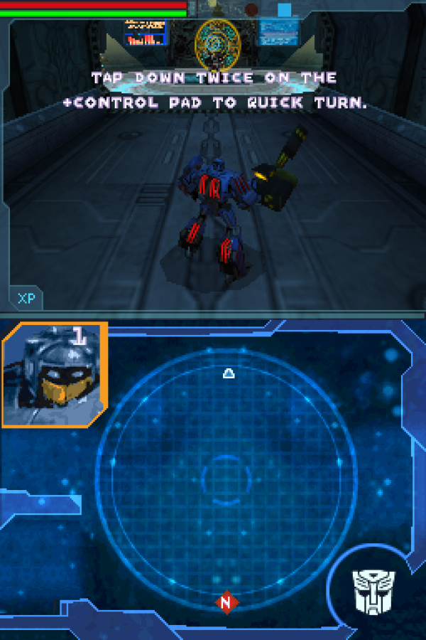 Transformers War for Cybertron Autobots Nintendo DS video game, action shooter, Transformers franchise gameplay, handheld console title gameplay screenshot