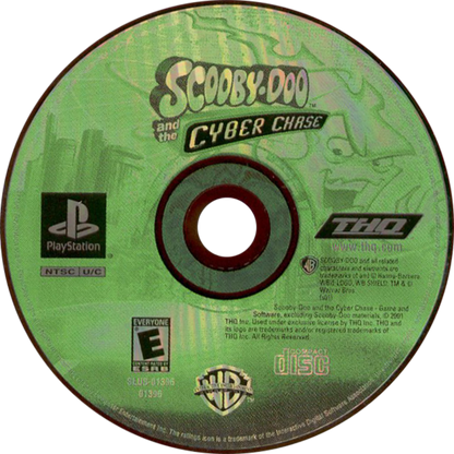 Scooby-Doo! and the Cyber Chase PlayStation 1 PS1 video game, action adventure platformer, mystery-solving gameplay, classic console title disc
