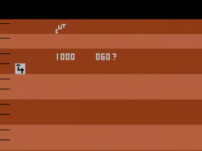 Casino Text Label for Atari 2600, gameplay for a casino card and gambling video game with classic table games, retro card gameplay, chance-based challenges, and vintage home console fun