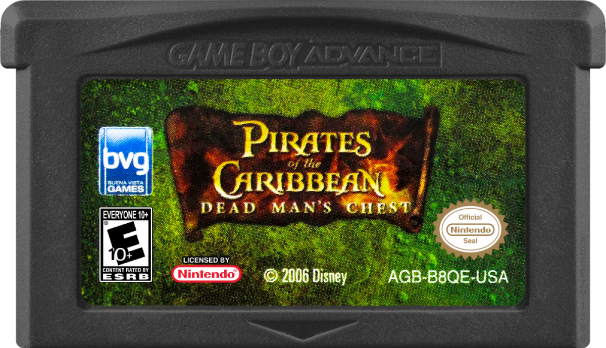 Game Boy Advance Pirates of the Caribbean Dead Man’s Chest adventure game game cartridge