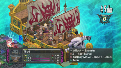 Disgaea D2 A Brighter Darkness PS3 game featuring strategic turn-based RPG combat, over-the-top anime humor, and deep character customization gameplay