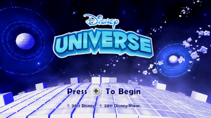 Disney Universe title screen image art for Nintendo Wii (Wii) video game