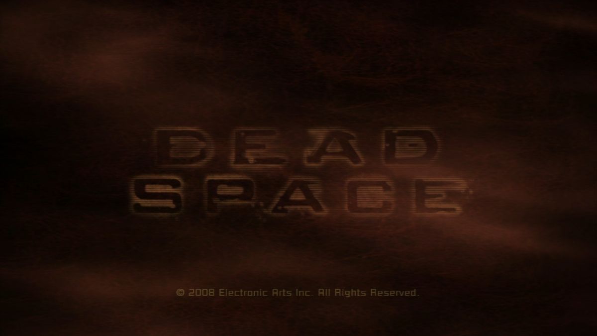 Dead Space title screen for PlayStation 3 (PS3) video game
