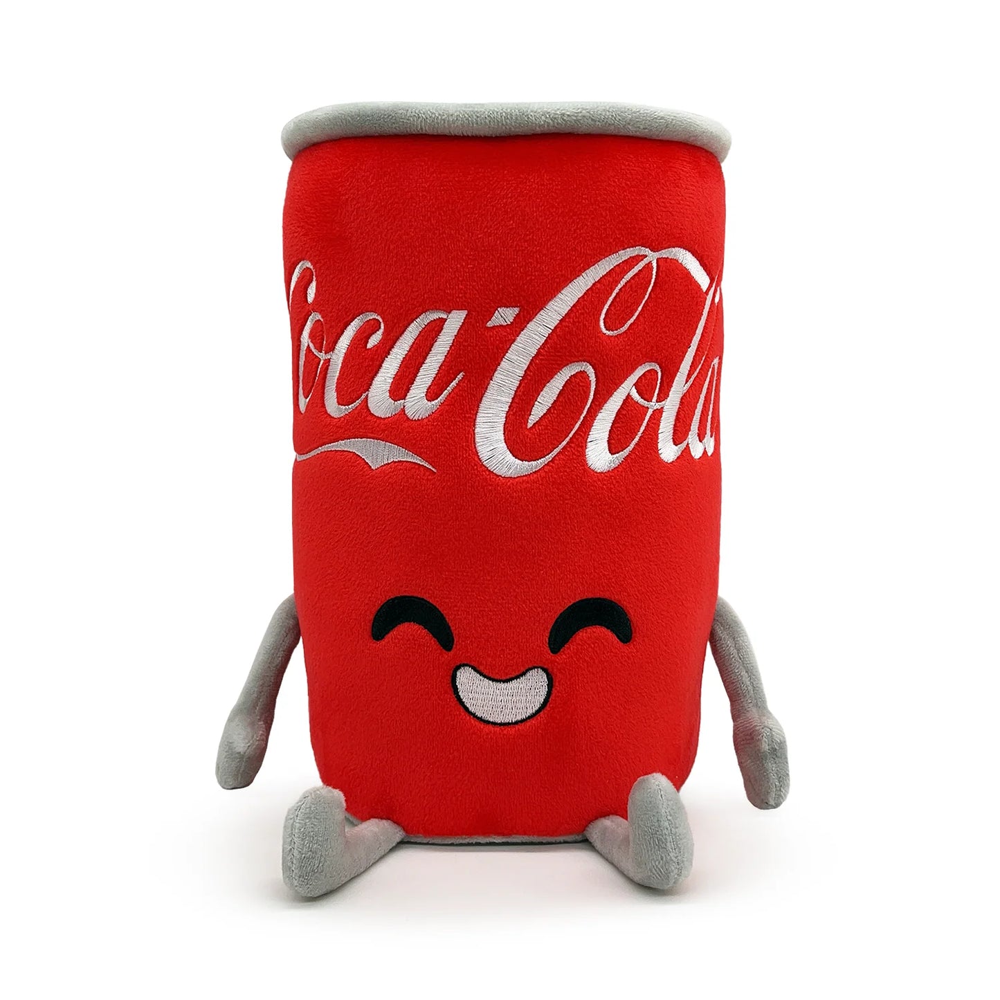 Coca-Cola Can 9 inch plush collectible featuring iconic Coca-Cola branding soft stuffed construction novelty beverage can design display friendly size colorful character style and nostalgic soda themed collectible appeal