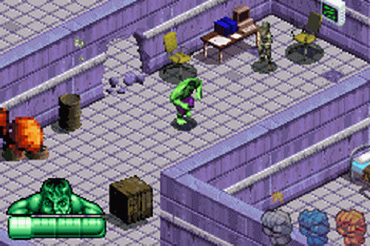 The Incredible Hulk gameplay for Game Boy Advance action video game
