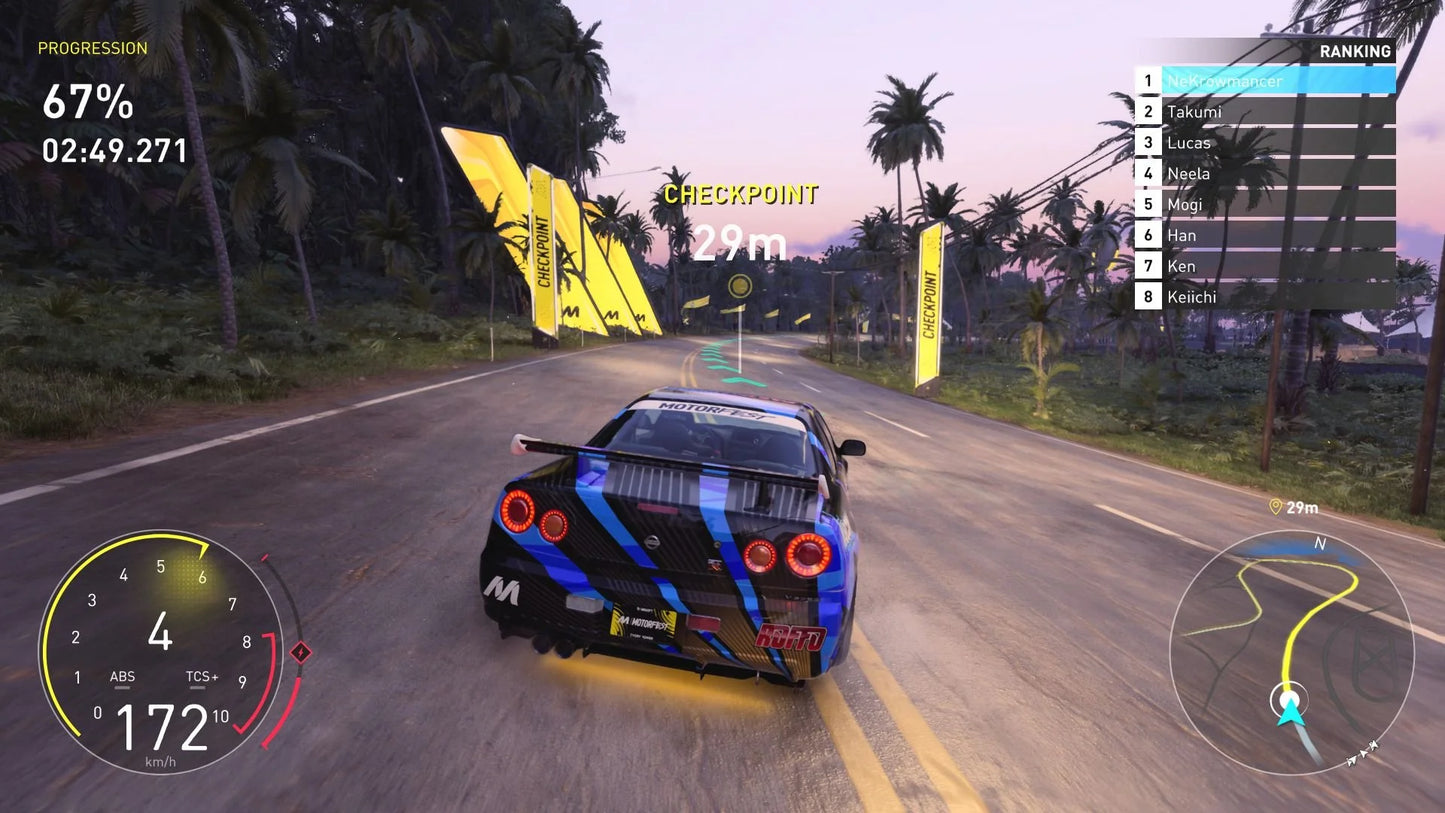 The Crew Motorfest PS5 game featuring open-world racing, high-speed arcade driving, and vibrant festival-style motorsport gameplay on PlayStation 5 gameplay screenshot