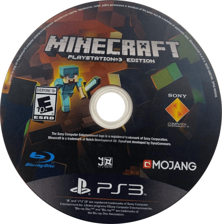 Minecraft [PlayStation 3 Edition] disc for PlayStation 3 (PS3) video game