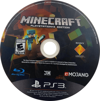 Minecraft [PlayStation 3 Edition] disc for PlayStation 3 (PS3) video game