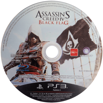 Assassin's Creed IV: Black Flag disc for PlayStation 3 (PS3) video game