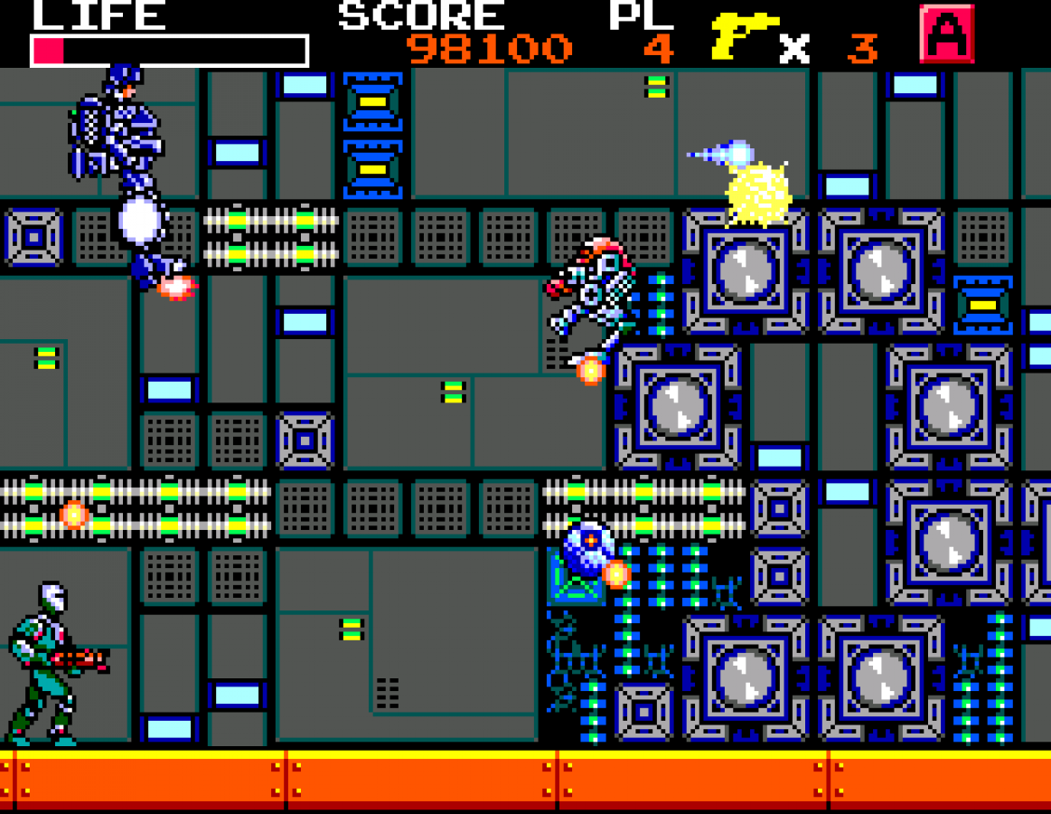 Zillion II Sega Master System SMS for action platforming video game fans featuring side scrolling combat futuristic environments enemy battles weapon upgrades challenging stages power ups exploration and fast paced classic Sega Master System gameplay collectible retro gaming appeal gameplay