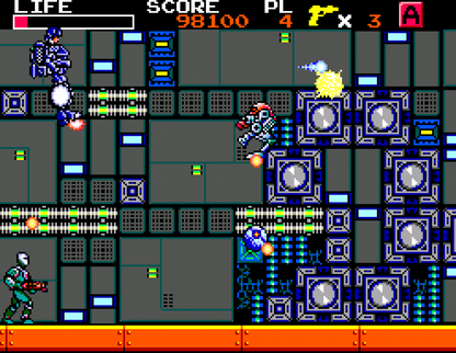 Zillion II Sega Master System SMS for action platforming video game fans featuring side scrolling combat futuristic environments enemy battles weapon upgrades challenging stages power ups exploration and fast paced classic Sega Master System gameplay collectible retro gaming appeal gameplay