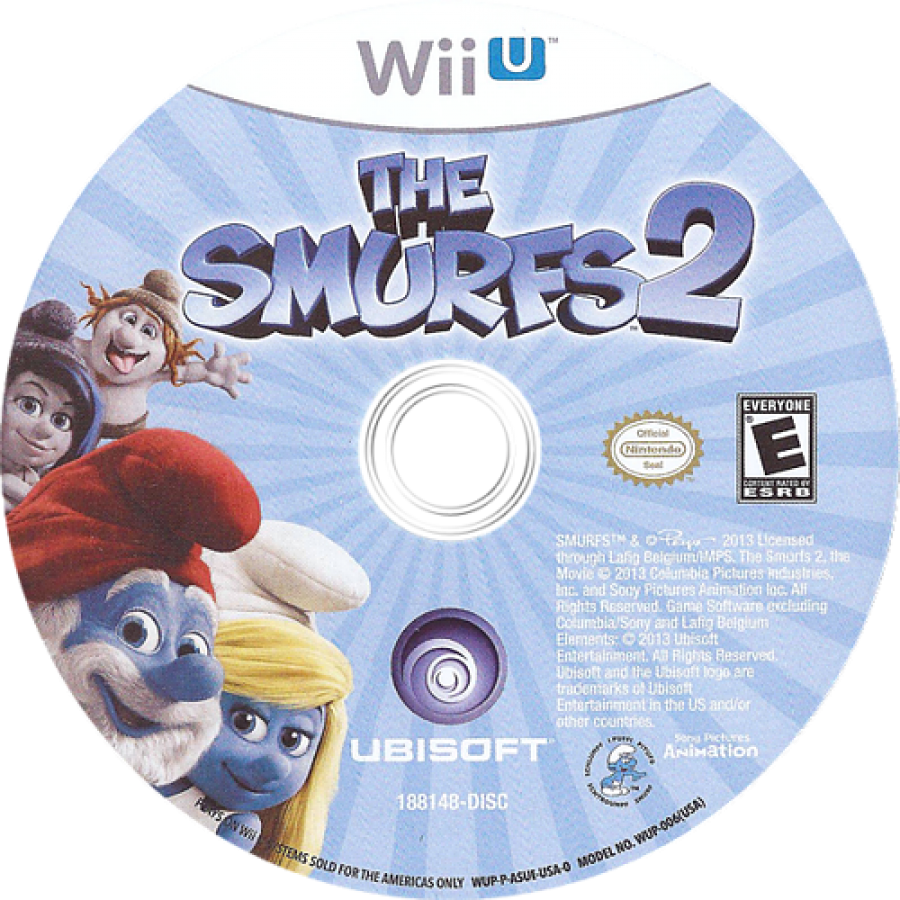 The Smurfs 2 disc cover art for Nintendo Wii U (WiiU) video game