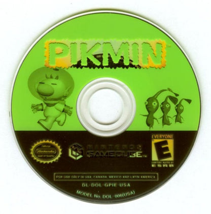 Pikmin disc for Nintendo GameCube (GC) real-time strategy adventure video game