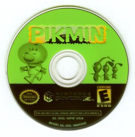 Pikmin disc for Nintendo GameCube (GC) real-time strategy adventure video game