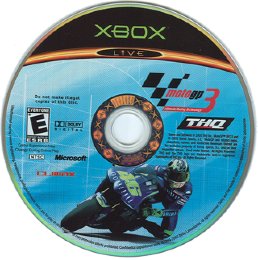 MotoGP 3: Ultimate Racing Technology disc for Xbox (XBOX) video game