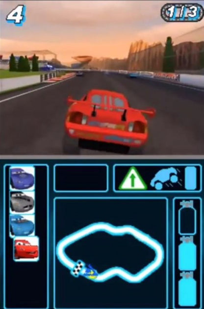 Cars 2 for Nintendo DS Disney Pixar racing adventure game featuring Lightning McQueen Mater World Grand Prix missions multiplayer challenges arcade style gameplay