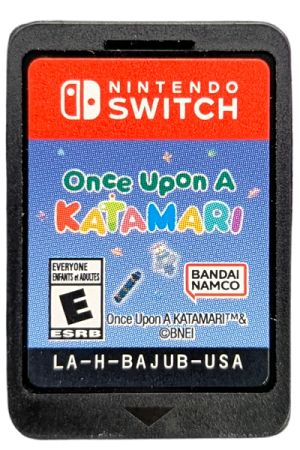 Once Upon A Katamari Nintendo Switch whimsical rolling puzzle adventure game fairy tale theme rolling up objects to restore stories creative gameplay King of All Cosmos colorful worlds cartridge