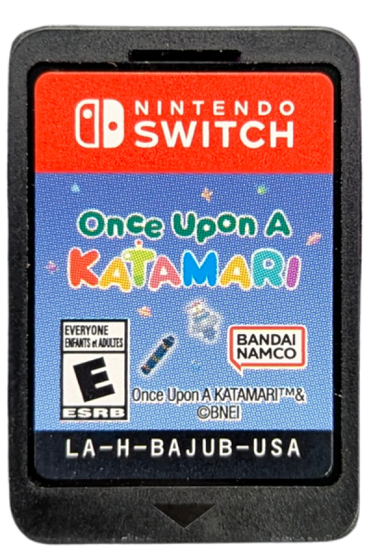 Once Upon A Katamari Nintendo Switch whimsical rolling puzzle adventure game fairy tale theme rolling up objects to restore stories creative gameplay King of All Cosmos colorful worlds cartridge