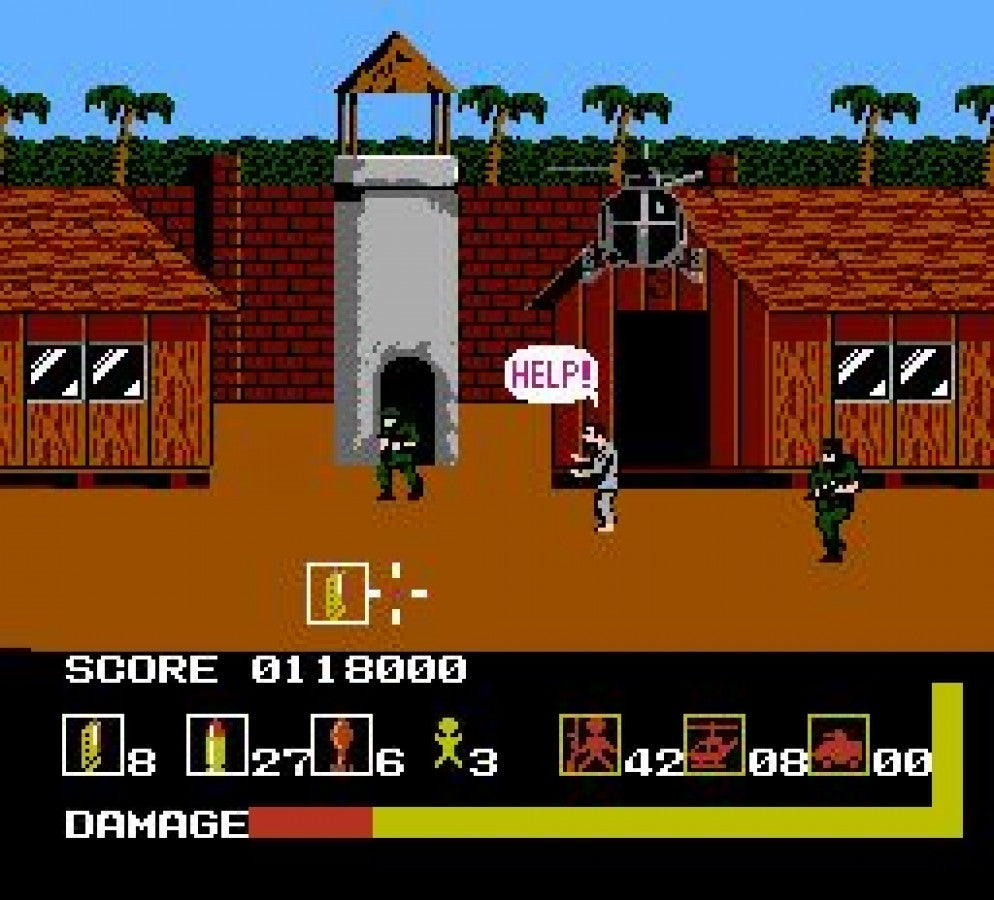 Operation Wolf Nintendo Entertainment System NES for retro video game enthusiasts featuring light gun inspired shooter gameplay military rescue missions fast paced arcade action enemy waves challenging stages intense combat and collectible gaming appeal gameplay 
